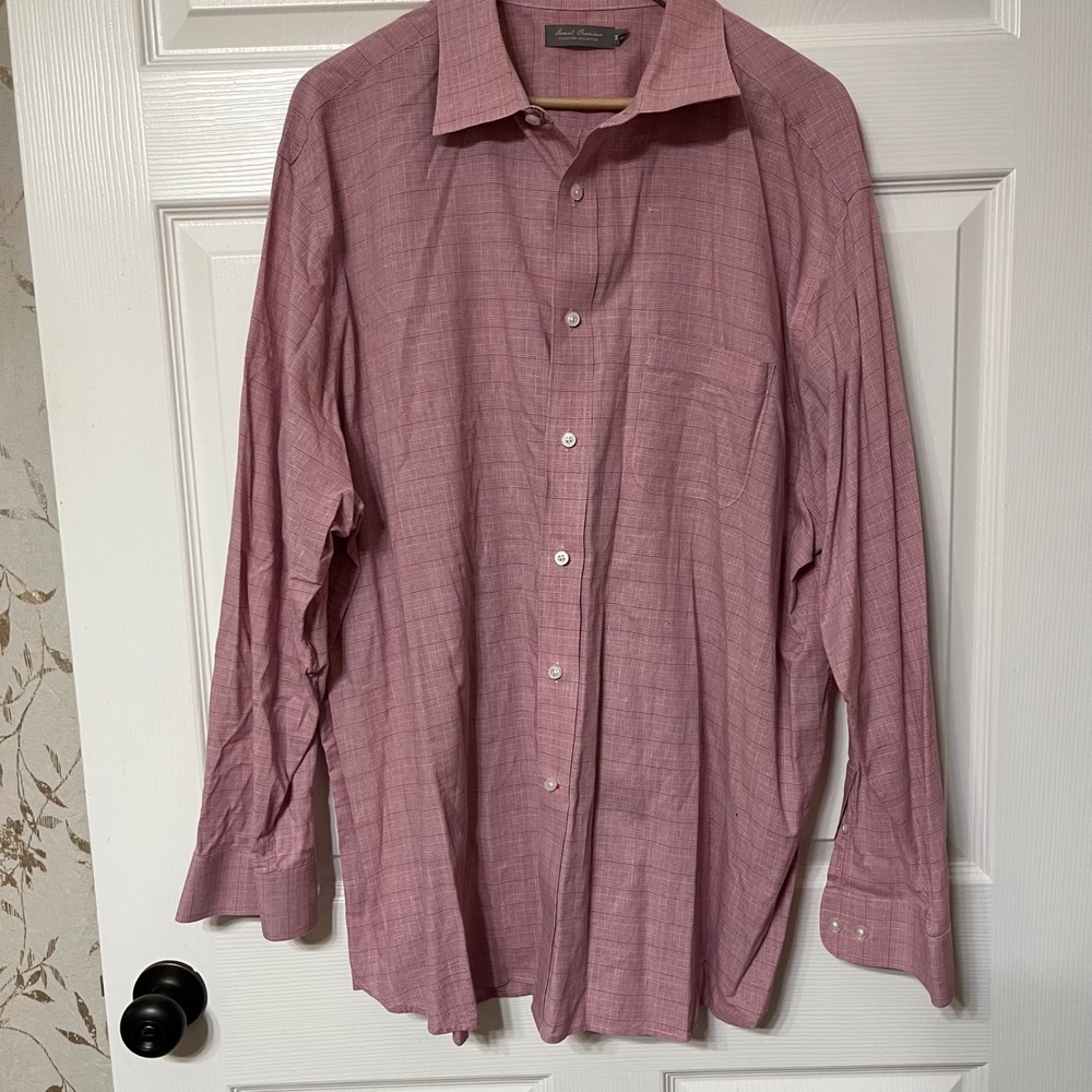 Daniel Cremieux Signature Collection Men's XXL Long Sleeve Shirt Red Check